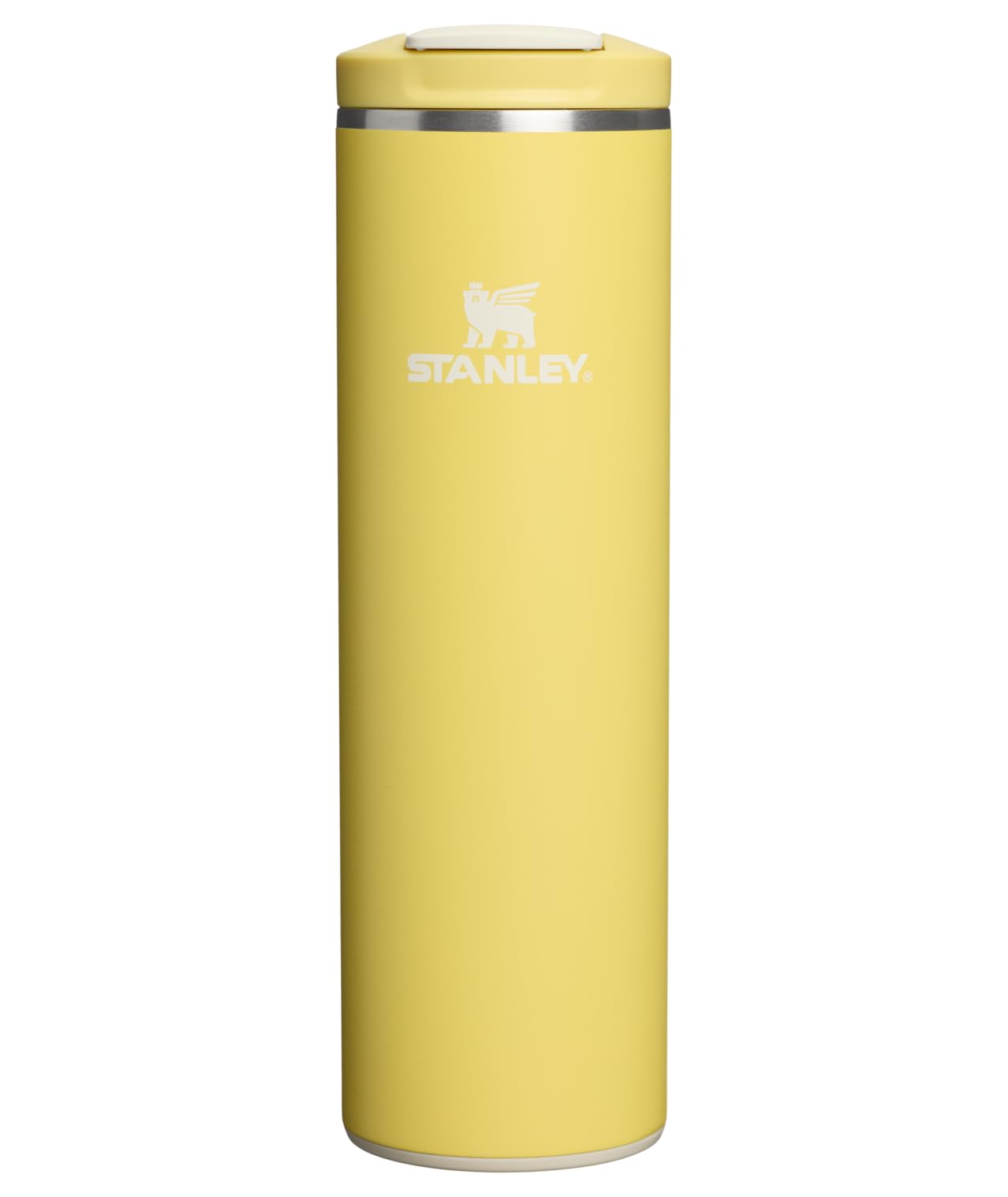 STANLEY vue avant du Transit FlipTop Mug montrant le design et la couleur Daffodil