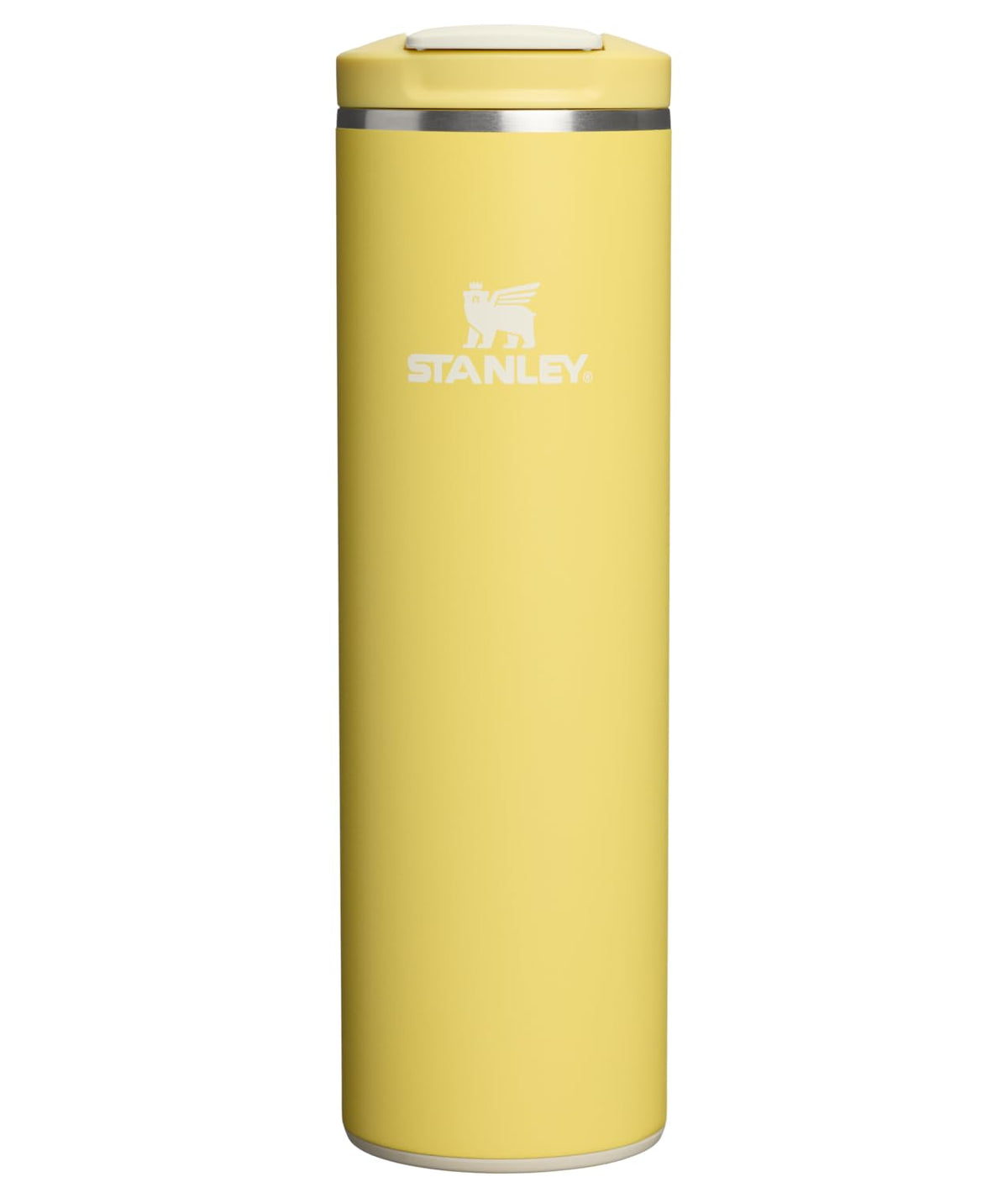 STANLEY vue avant du Transit FlipTop Mug montrant le design et la couleur Daffodil