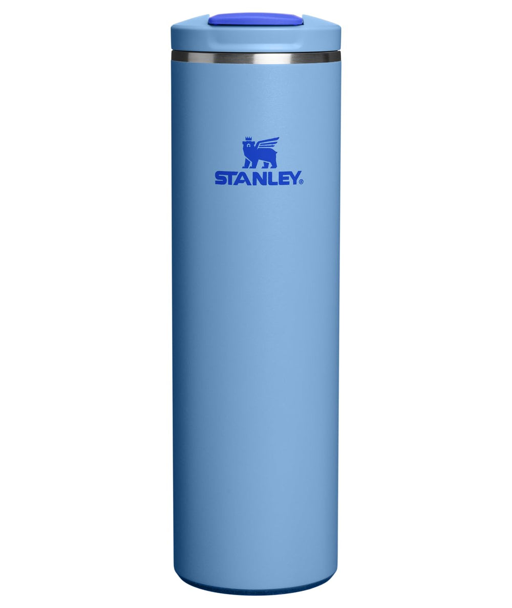 STANLEY Transit mug face avant montrant le design et la couleur bleu ciel utile au transport