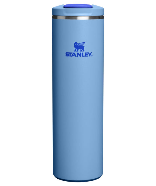 STANLEY Transit mug face avant montrant le design et la couleur bleu ciel utile au transport