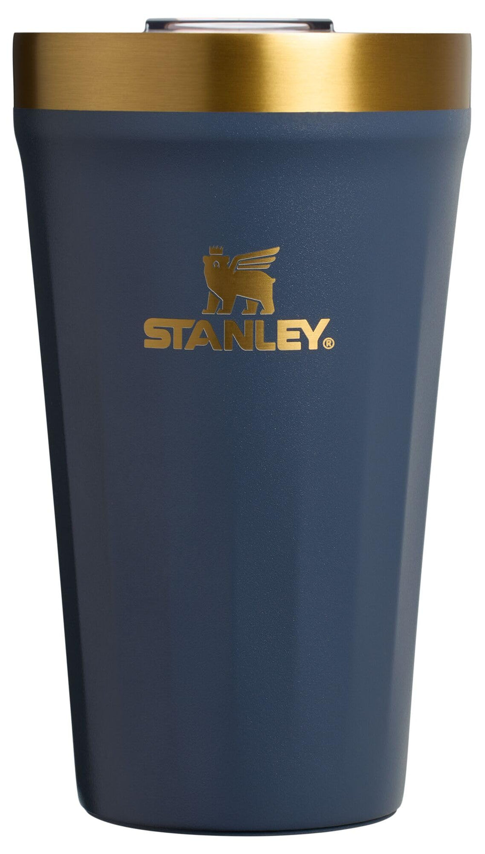 STANLEY face avant du gobelet 16 oz Twilight Gold montrant finition élégante