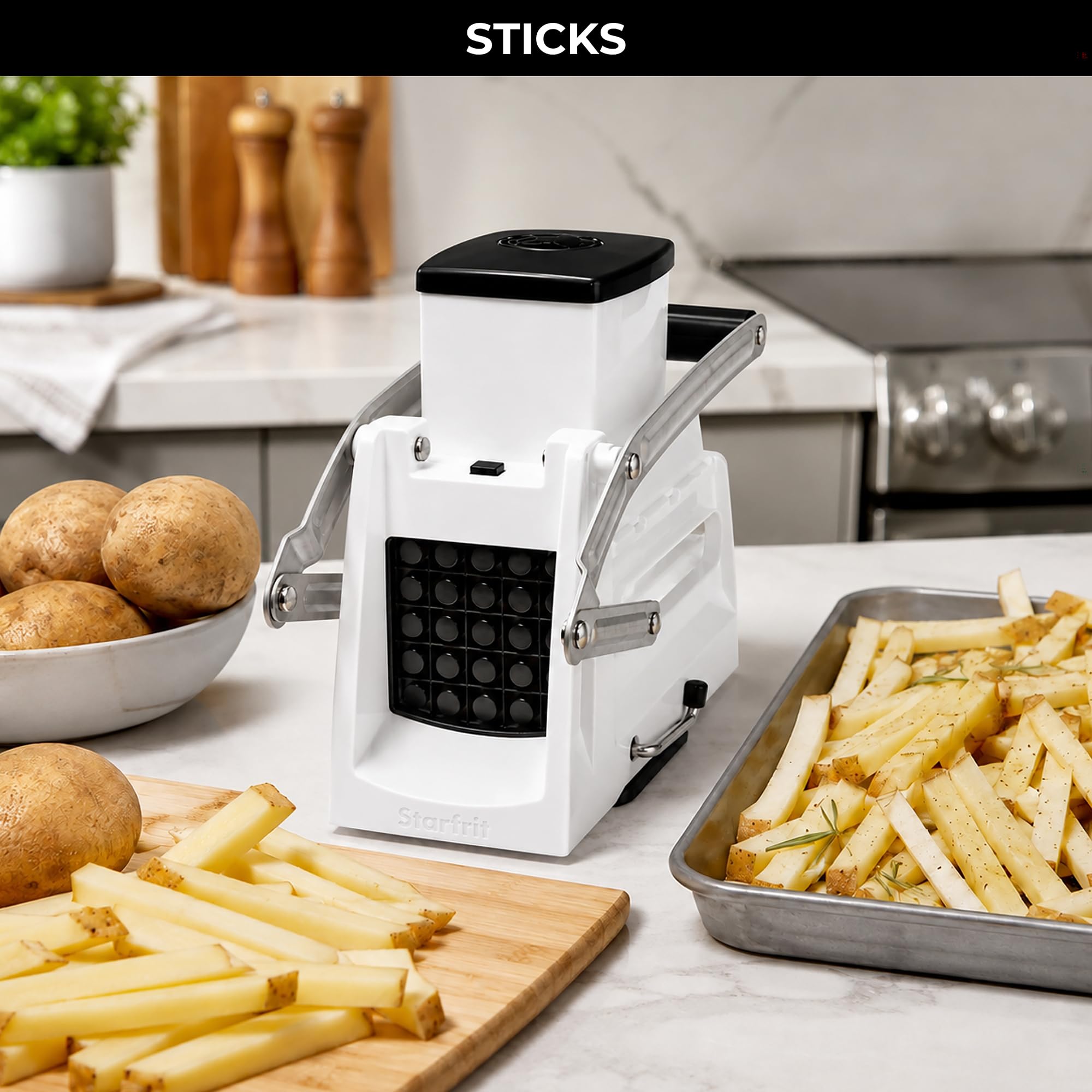 Starfrit tranches fines et épaisses obtenues pour salades et garnitures rapides