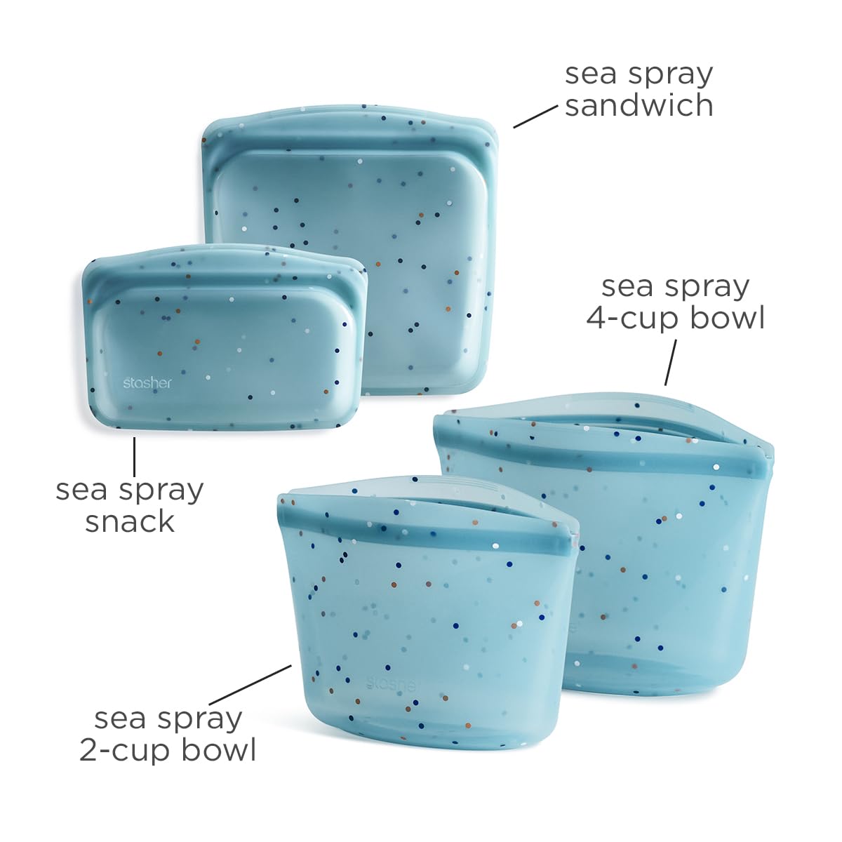 Sac snack Stasher avec fruits frais pour conservation saine