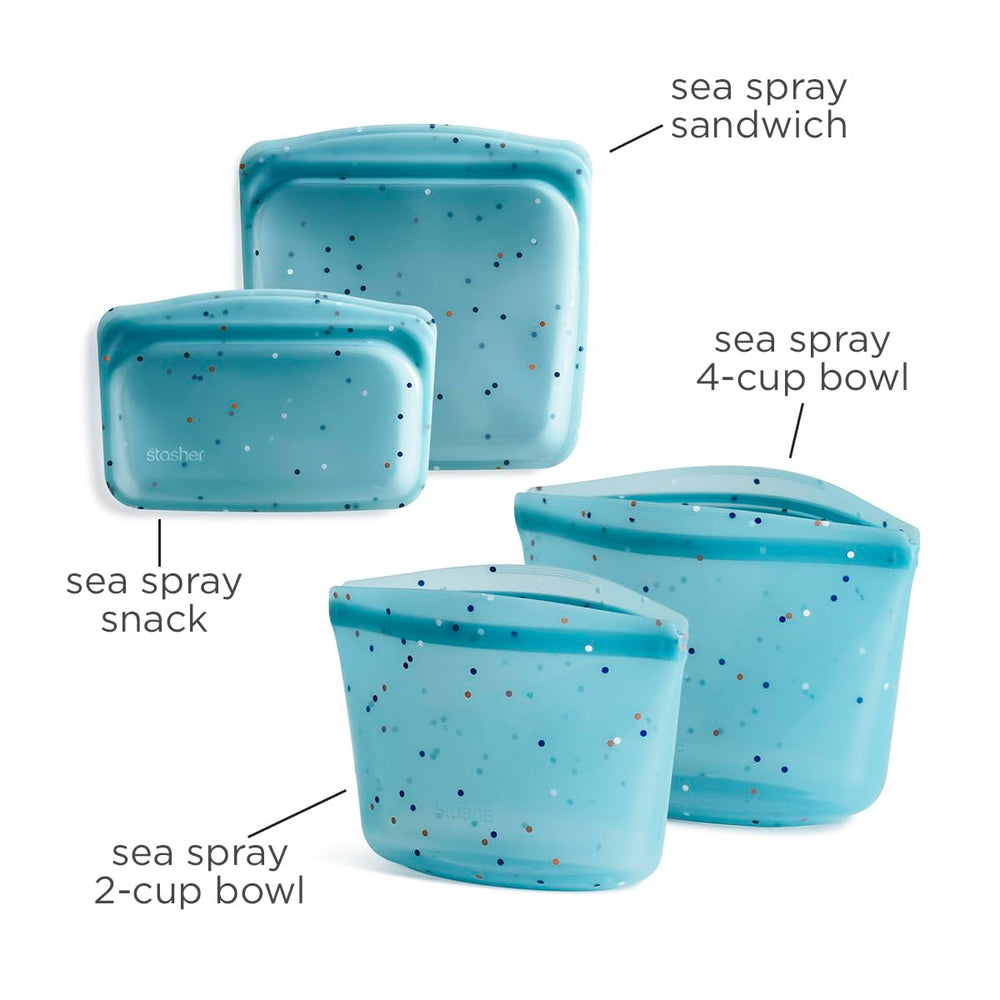 Sac snack Stasher avec fruits frais pour conservation saine