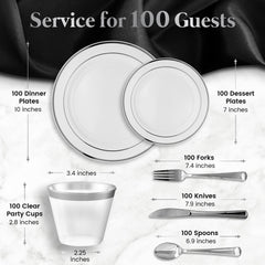 Stately Elegance Designs pile d'assiettes dessert argentées pratique et solide