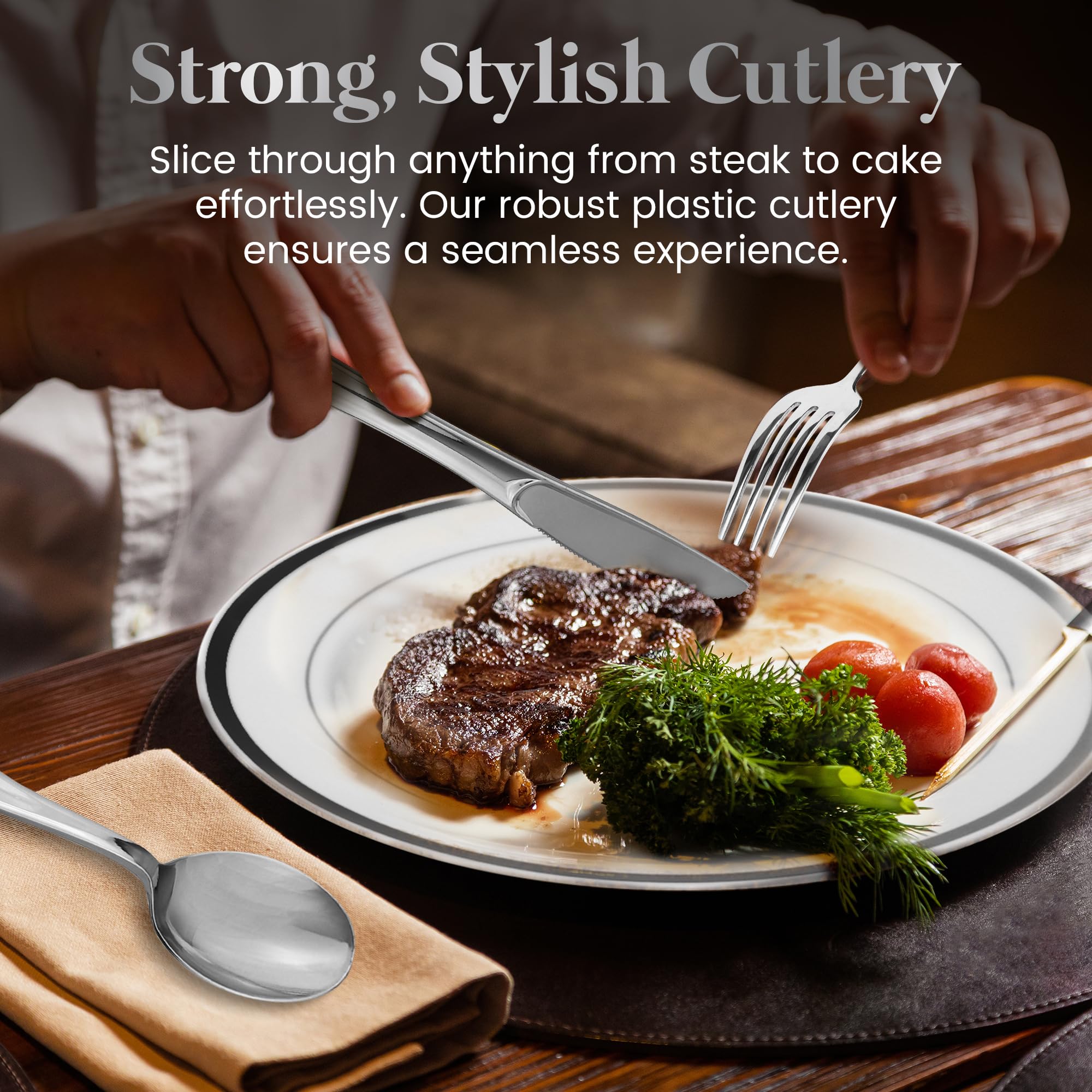 Stately Elegance Designs gobelet plastique à bord argenté élégant et réutilisable