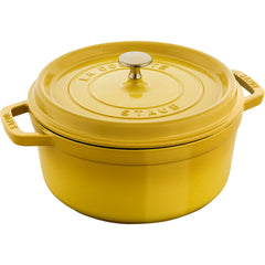 Staub cocotte Citron vue face, finition colorée et robuste