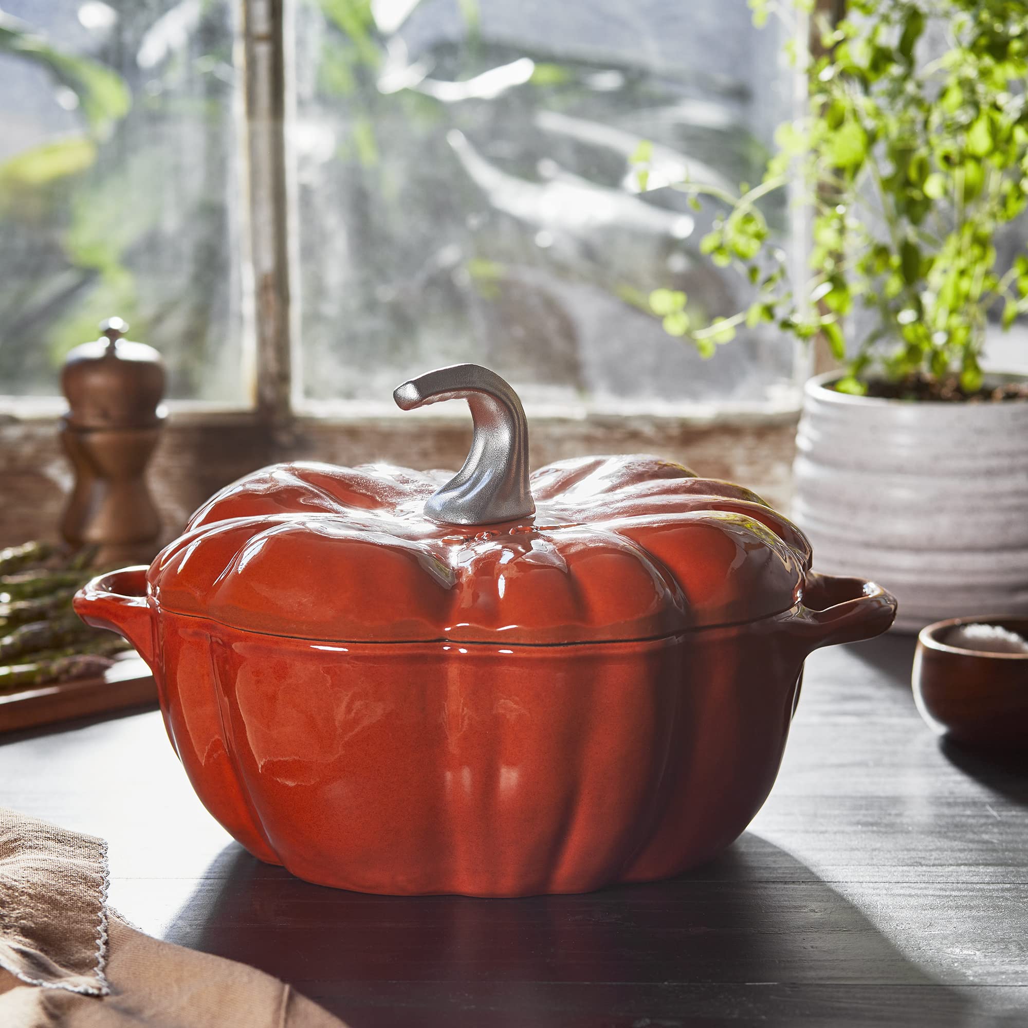 STAUB comparaison de taille avec fruits pour visualiser capacité