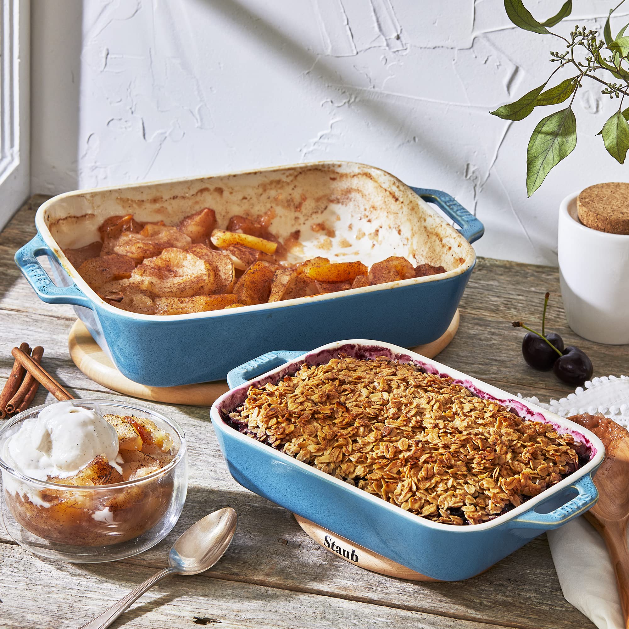 STAUB ensemble emboitable turquoise, rangement compact et gain de place