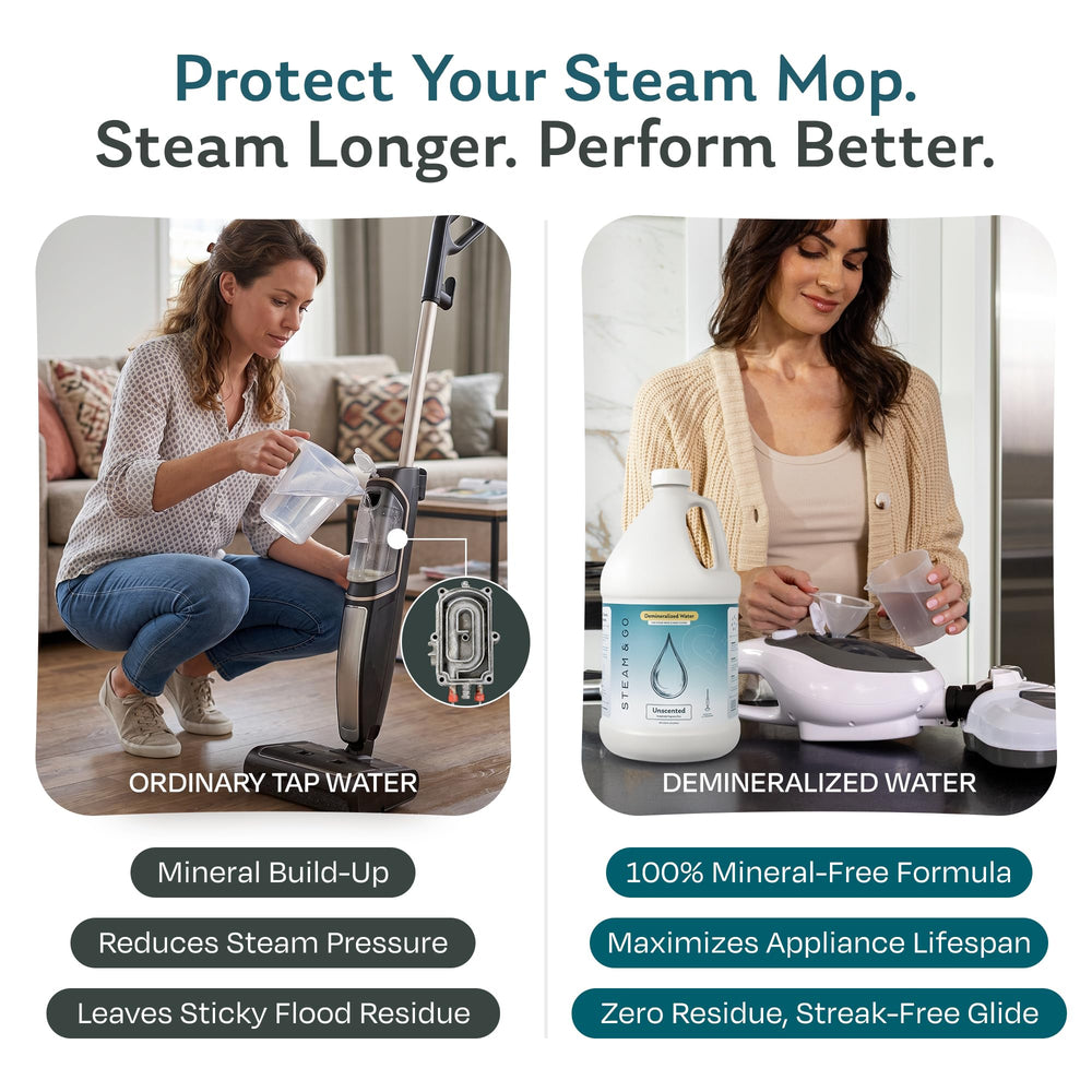 Steam & Go bec de versement démontrant remplissage facile du réservoir