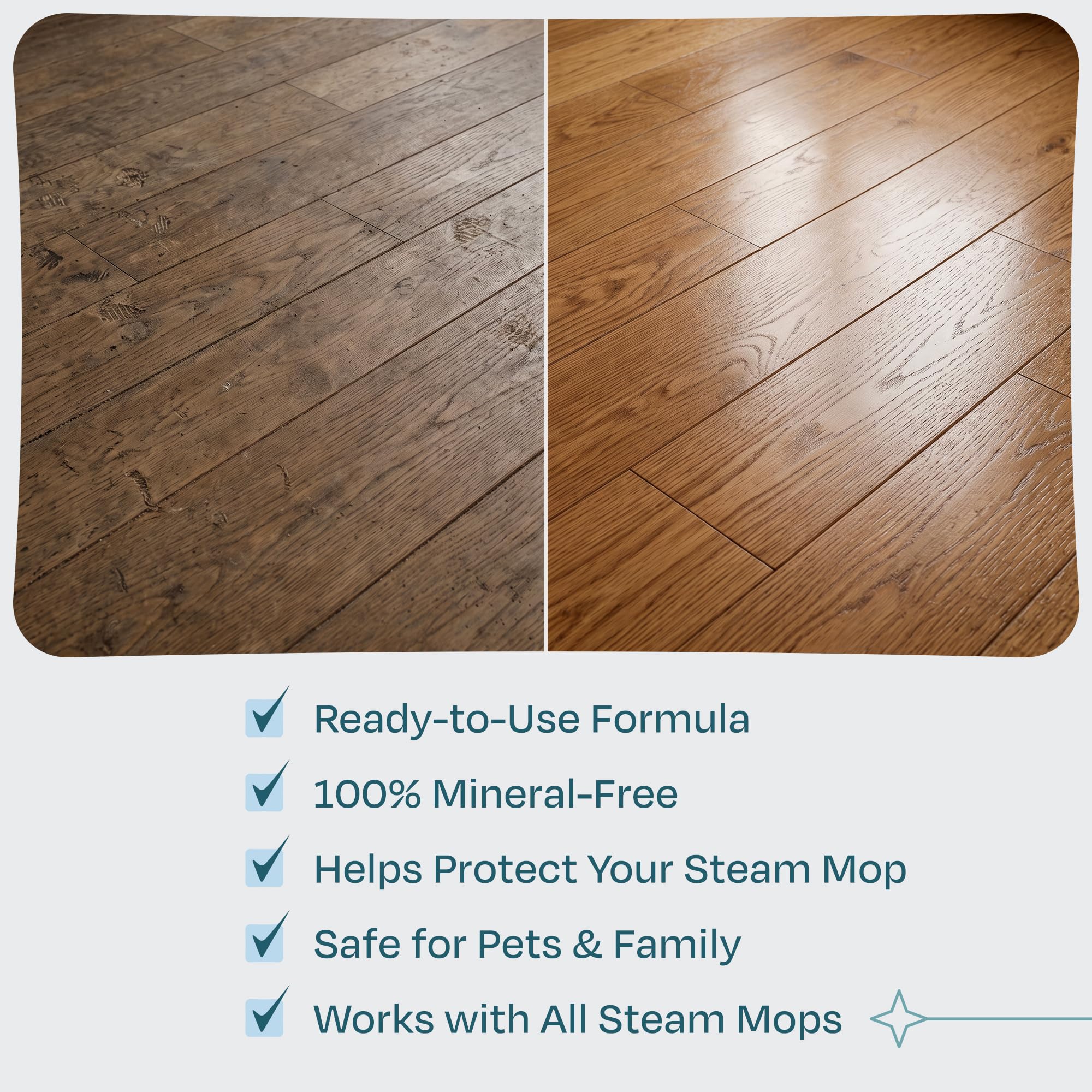 Steam & Go en usage avec balai vapeur pour une vapeur constante et nettoyage efficace