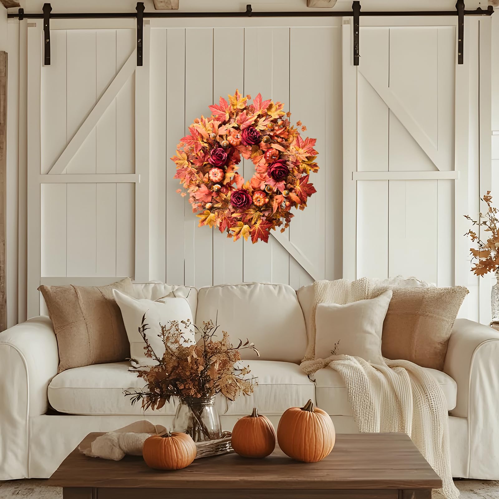 Steamrose citrouilles décoratives proches apportant couleur et style rustique