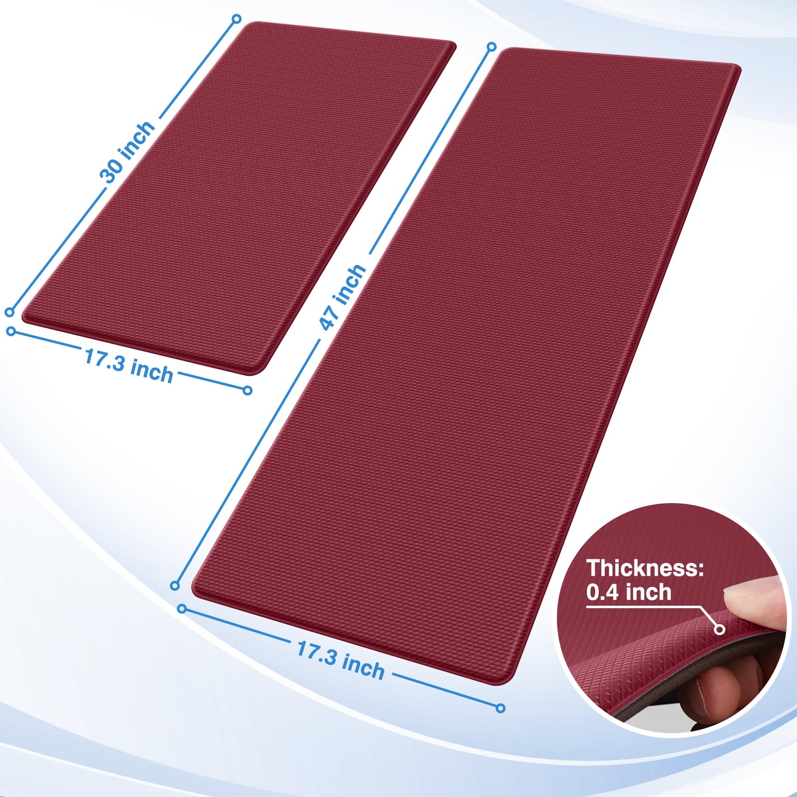 StepRite gros plan texture résistante aux taches pour nettoyage facile