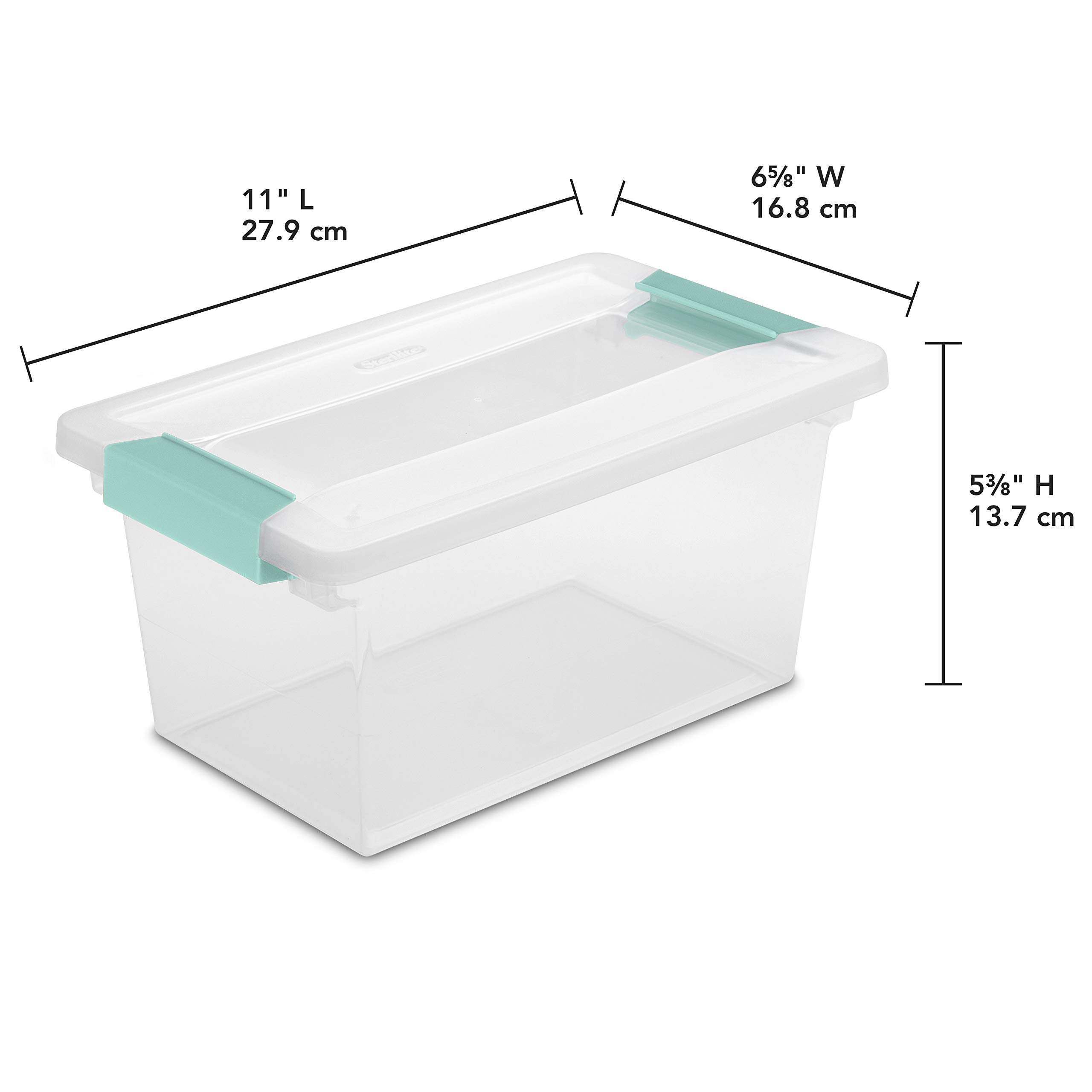 Sterilite gros plan du couvercle et loquet garantissant fermeture sécurisée