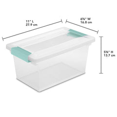 Sterilite gros plan du couvercle et loquet garantissant fermeture sécurisée