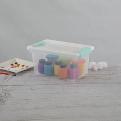 Sterilite boîte ouverte avec fournitures organisées pour gain de temps
