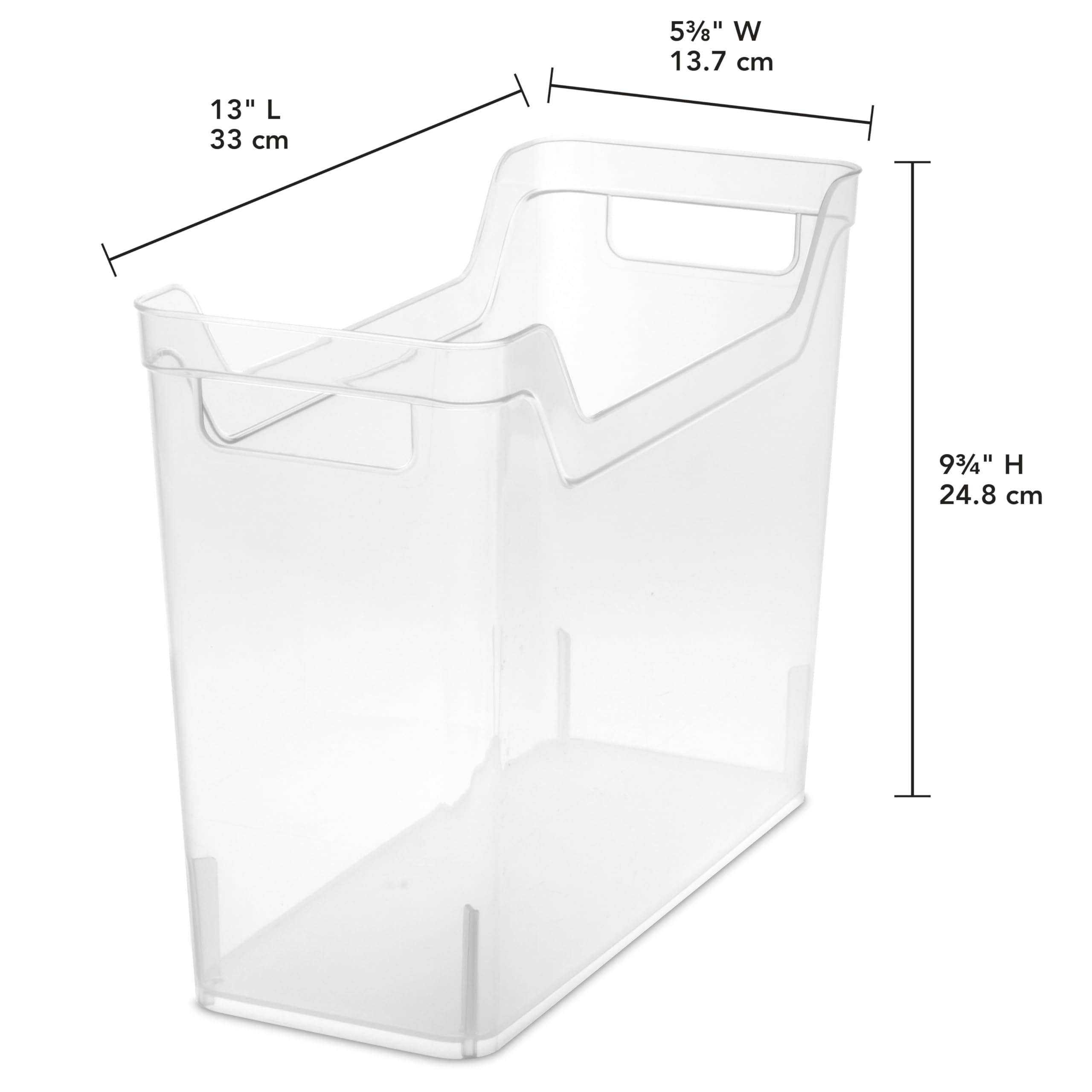 Sterilite comparaison de taille avec une main illustrant échelle et maniabilité