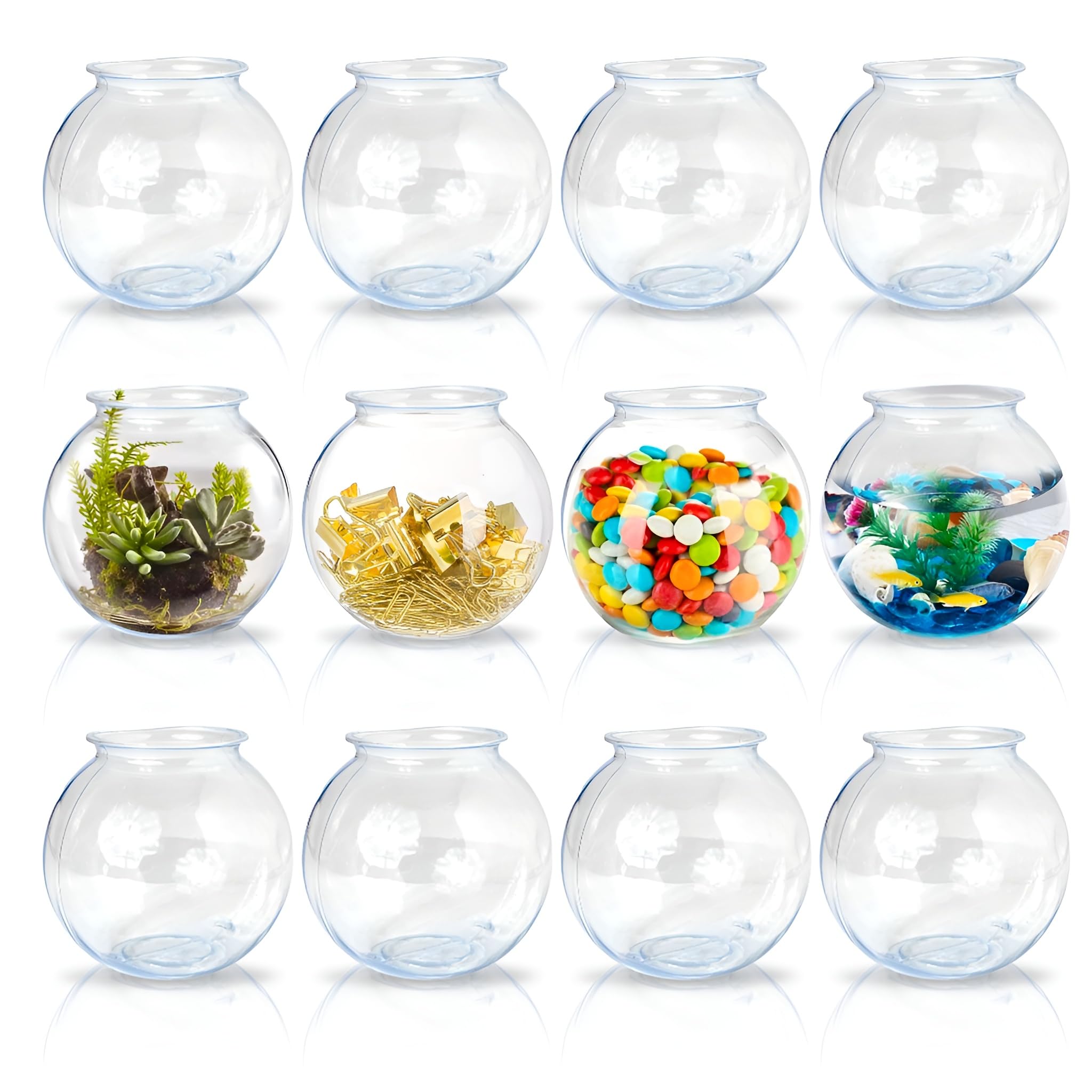 Sterline bol poisson face montrant design rond et transparence pour décoration