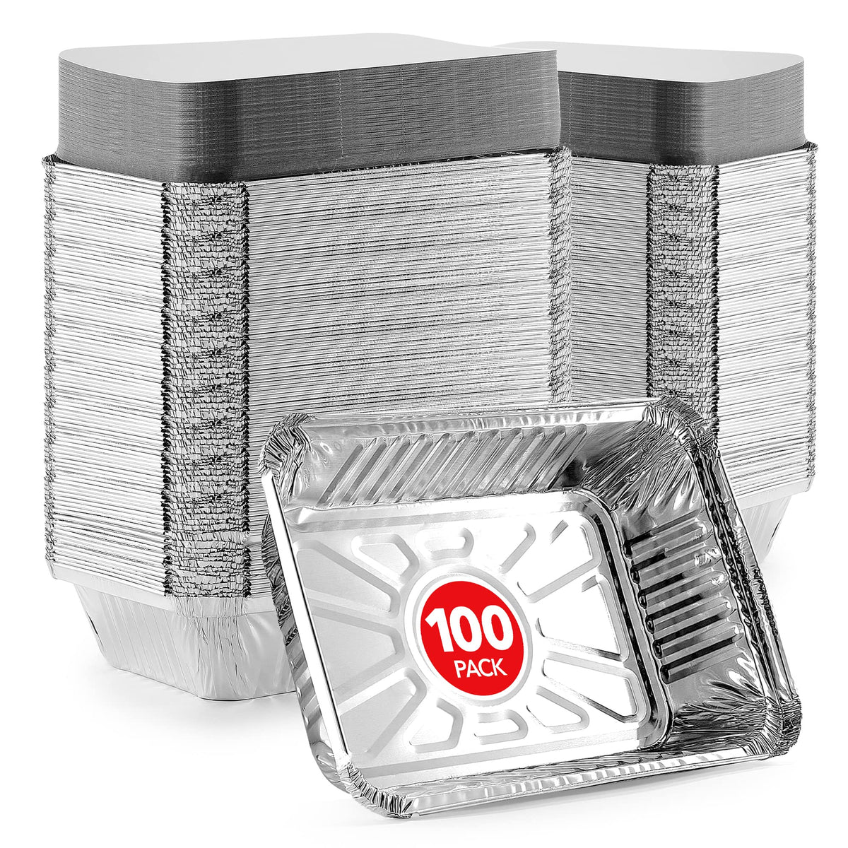 Stock Your Home barquette ouverte montrant aluminium résistant et cuisson pratique