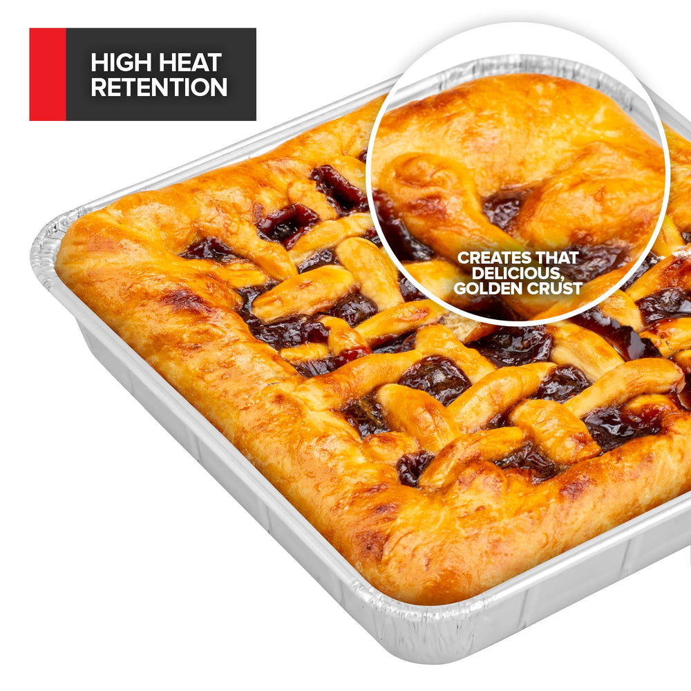 Stock Your Home plat 9x13 en cuisson montrant dorure et conductivité thermique