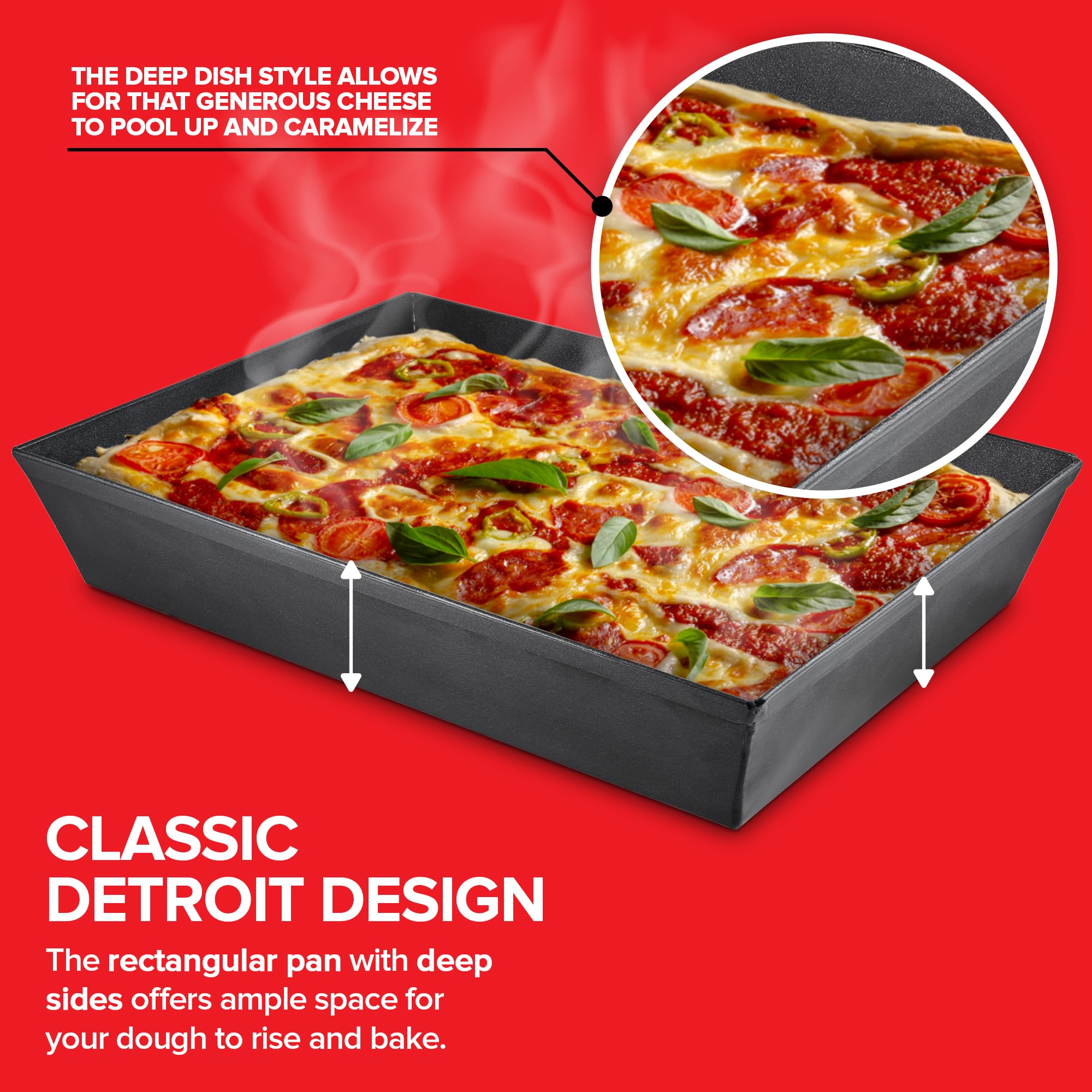 Stock Your Home plat en usage avec pizza cuite démontrant croûte caramélisée