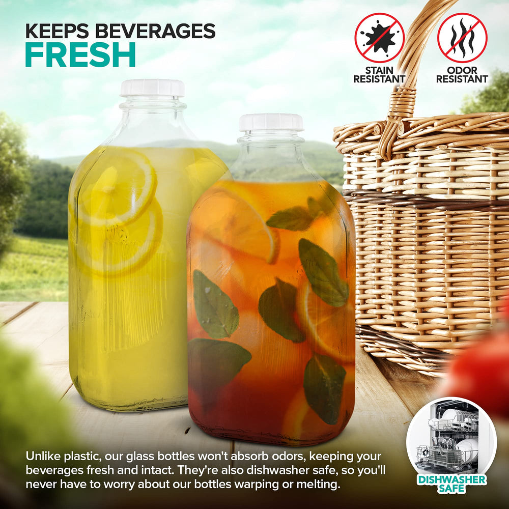 Stock Your Home bouteille versant lait végétal préparé, service propre et contrôlé