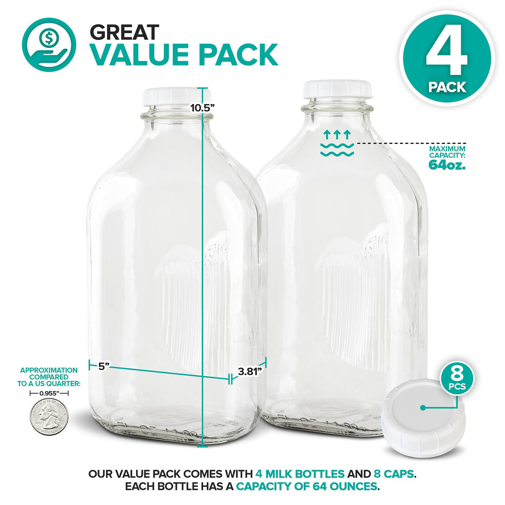 Stock Your Home vue de dessus d’un bouchon blanc pour fermeture sûre et pratique