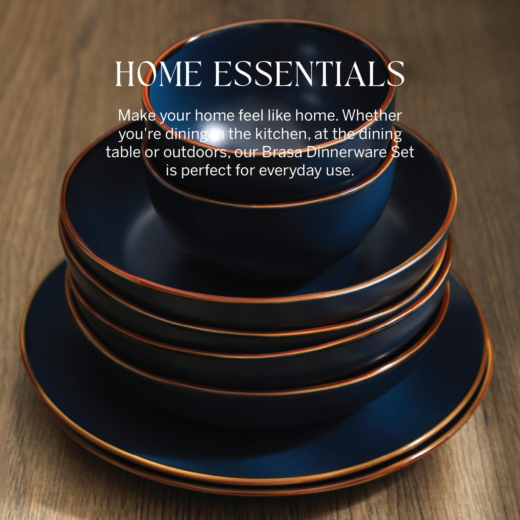 Stone Lain mise en table stylée illustrant polyvalence pour repas quotidiens