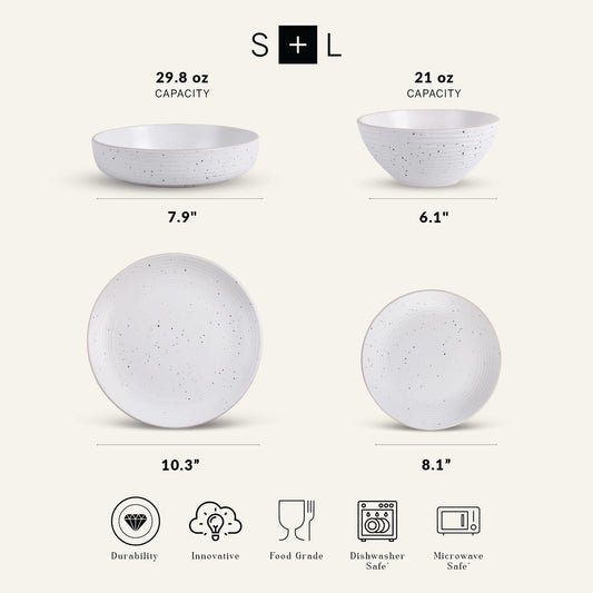 Stone Lain gros plan sur texture mate et glaçure speckled, finition durable