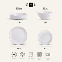 Stone Lain gros plan sur texture mate et glaçure speckled, finition durable