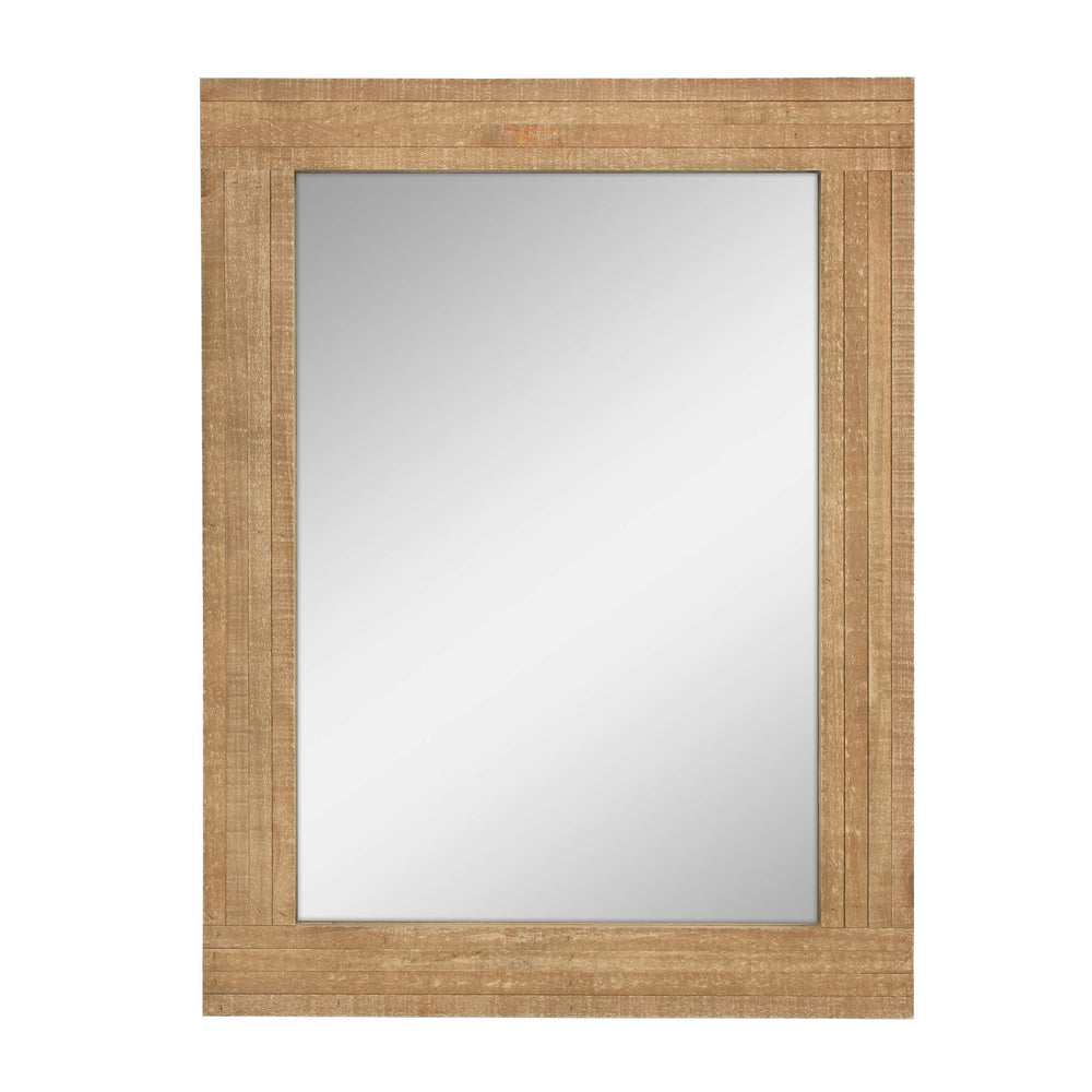 Stonebriar vue de face du miroir encadré en bois naturel, ajoute chaleur décorative