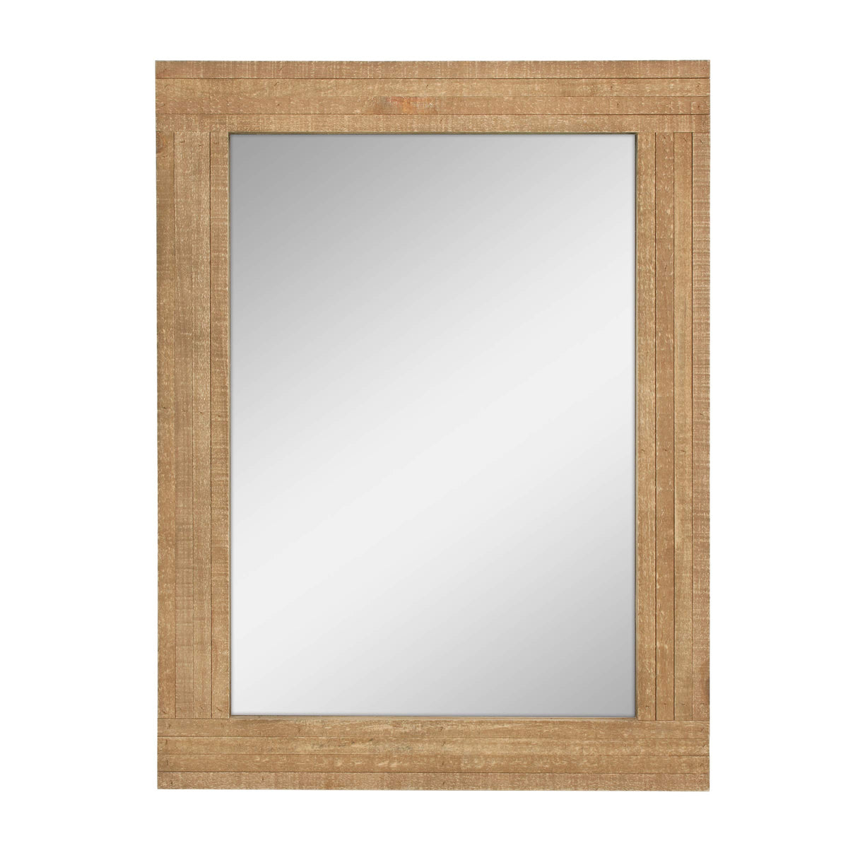 Stonebriar vue de face du miroir encadré en bois naturel, ajoute chaleur décorative