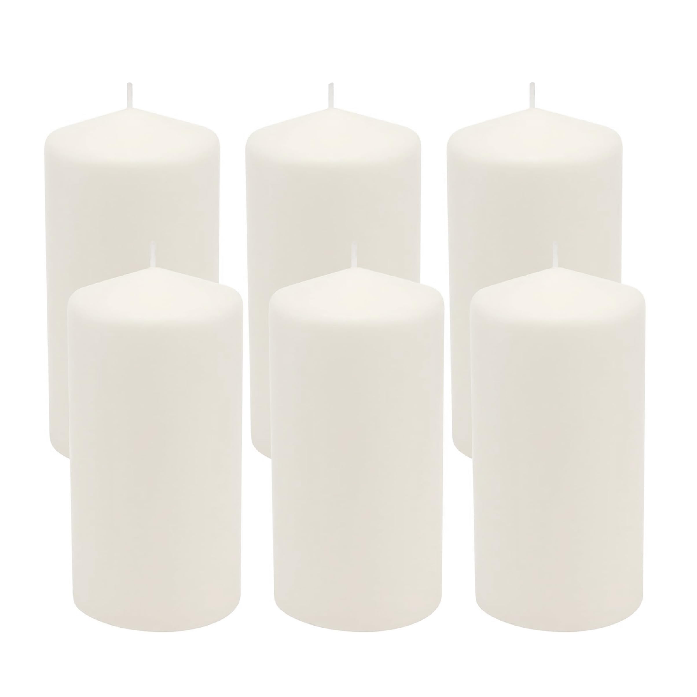 Stonebriar vue avant du lot de bougies blanches, élégance pour décor