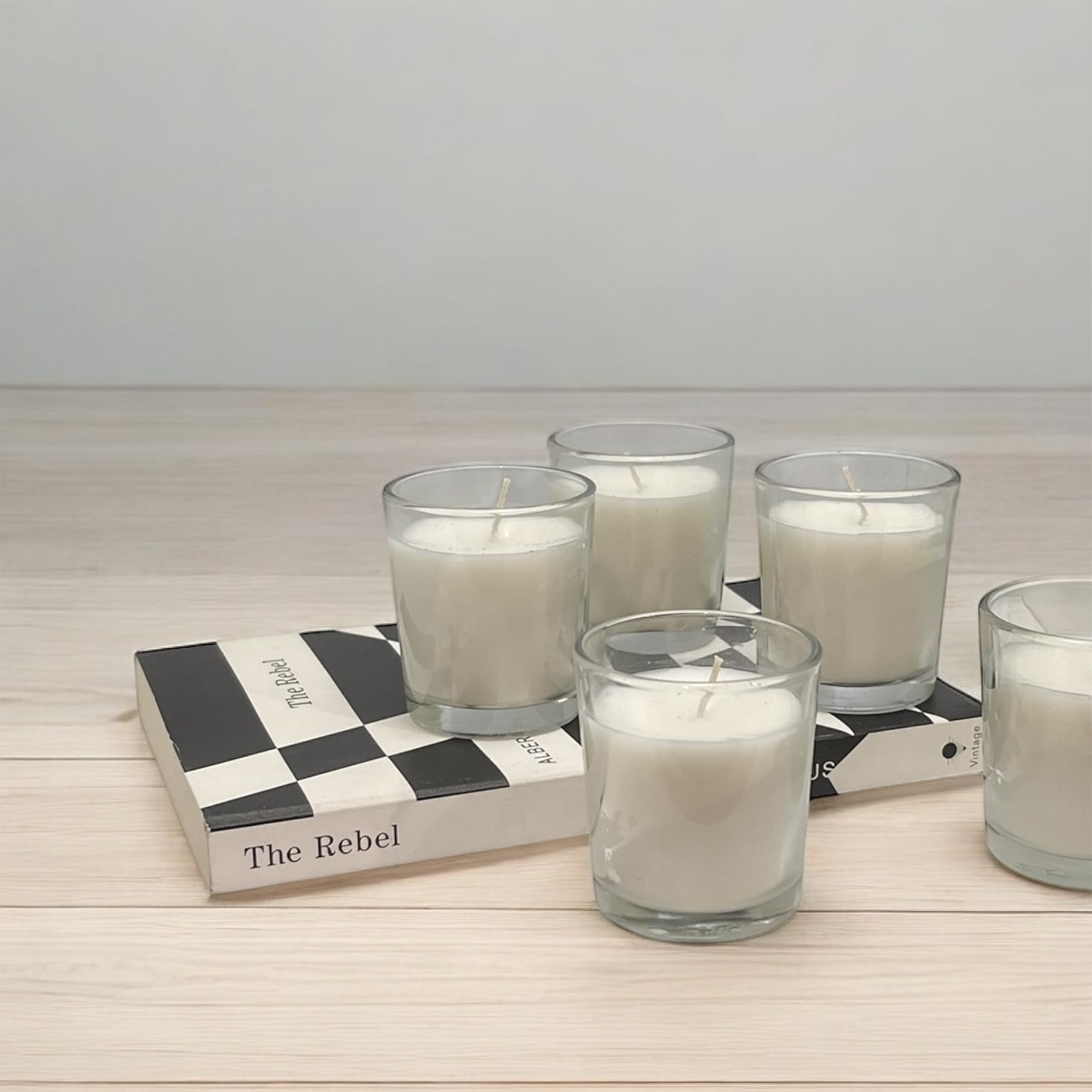 Stonebriar votives sur table de restaurant, lumière douce pour clients