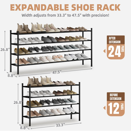 STORAGE MANIAC gros plan des barres plates offrant maintien antidérapant pour chaussures