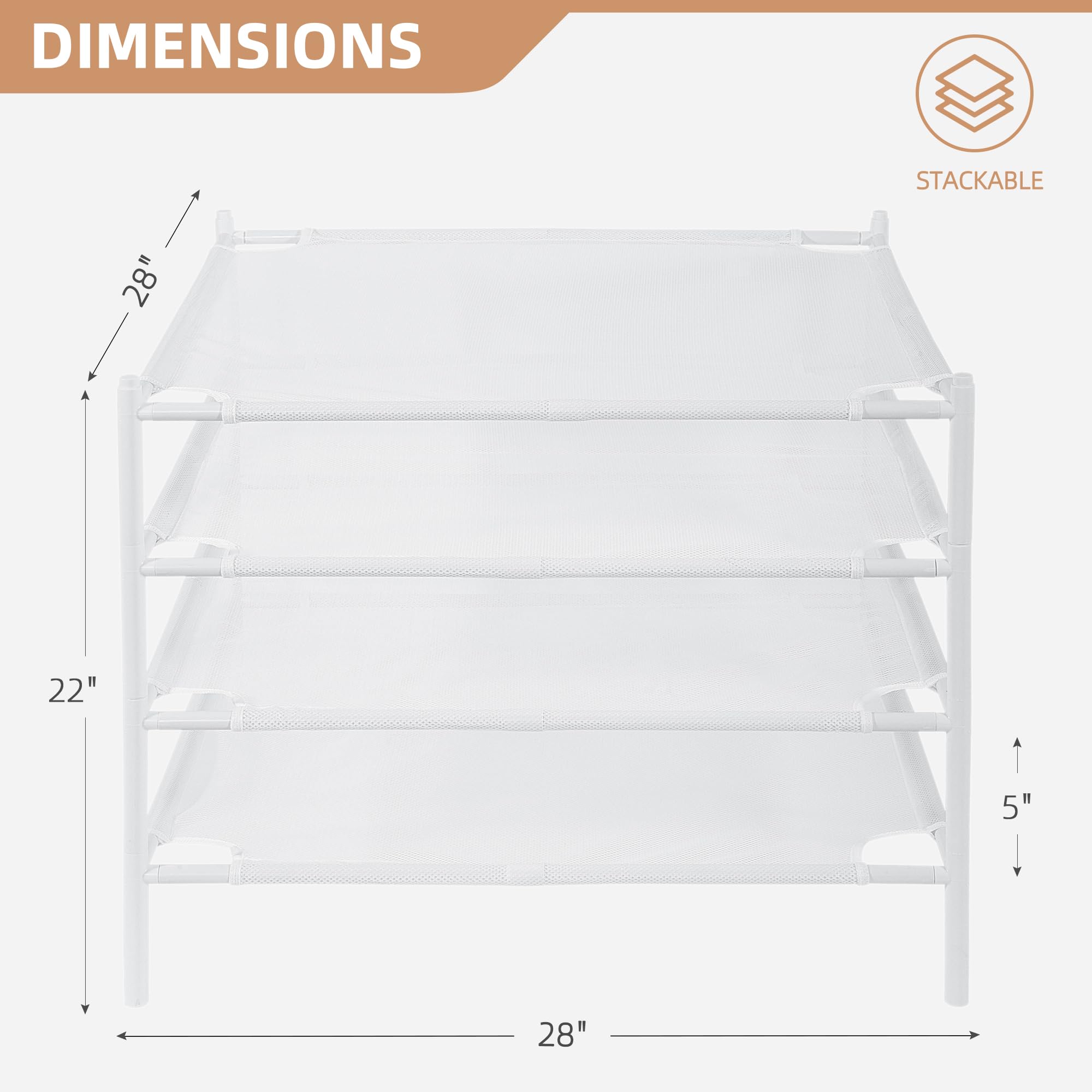 STORAGE MANIAC pile empilée illustrant gain de place et ventilation