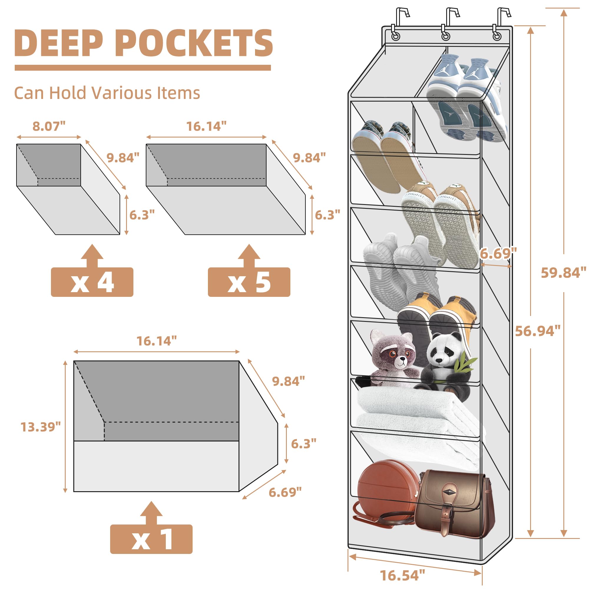 STORAGE MANIAC poche profonde ouverte facilite accès et rangement
