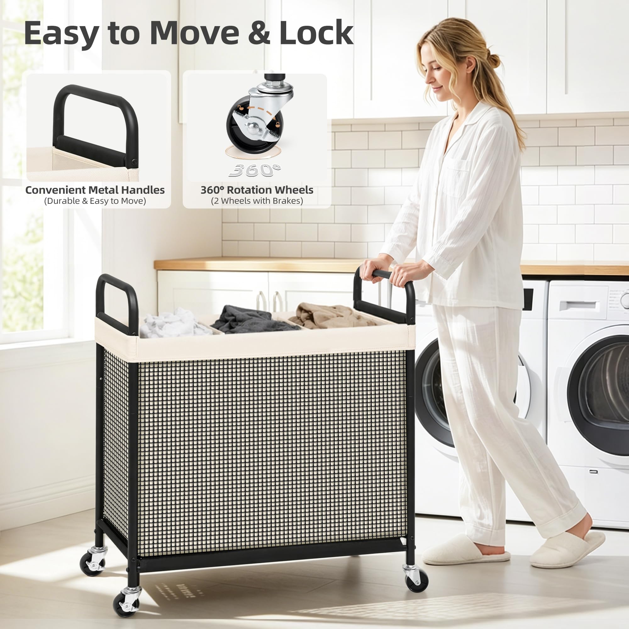 STORAGE MANIAC poignée métallique ergonomique facilitant le déplacement