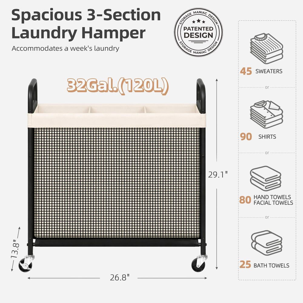 STORAGE MANIAC sac en toile amovible prêt à être lavé et transporté