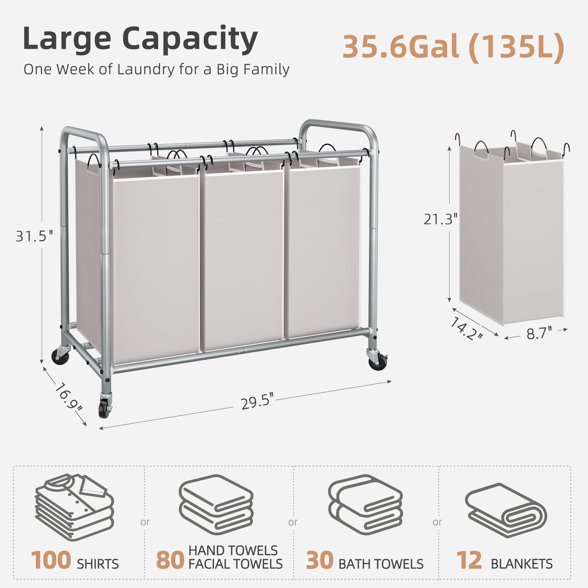 STORAGE MANIAC cadre métallique renforcé pour maintien des sacs
