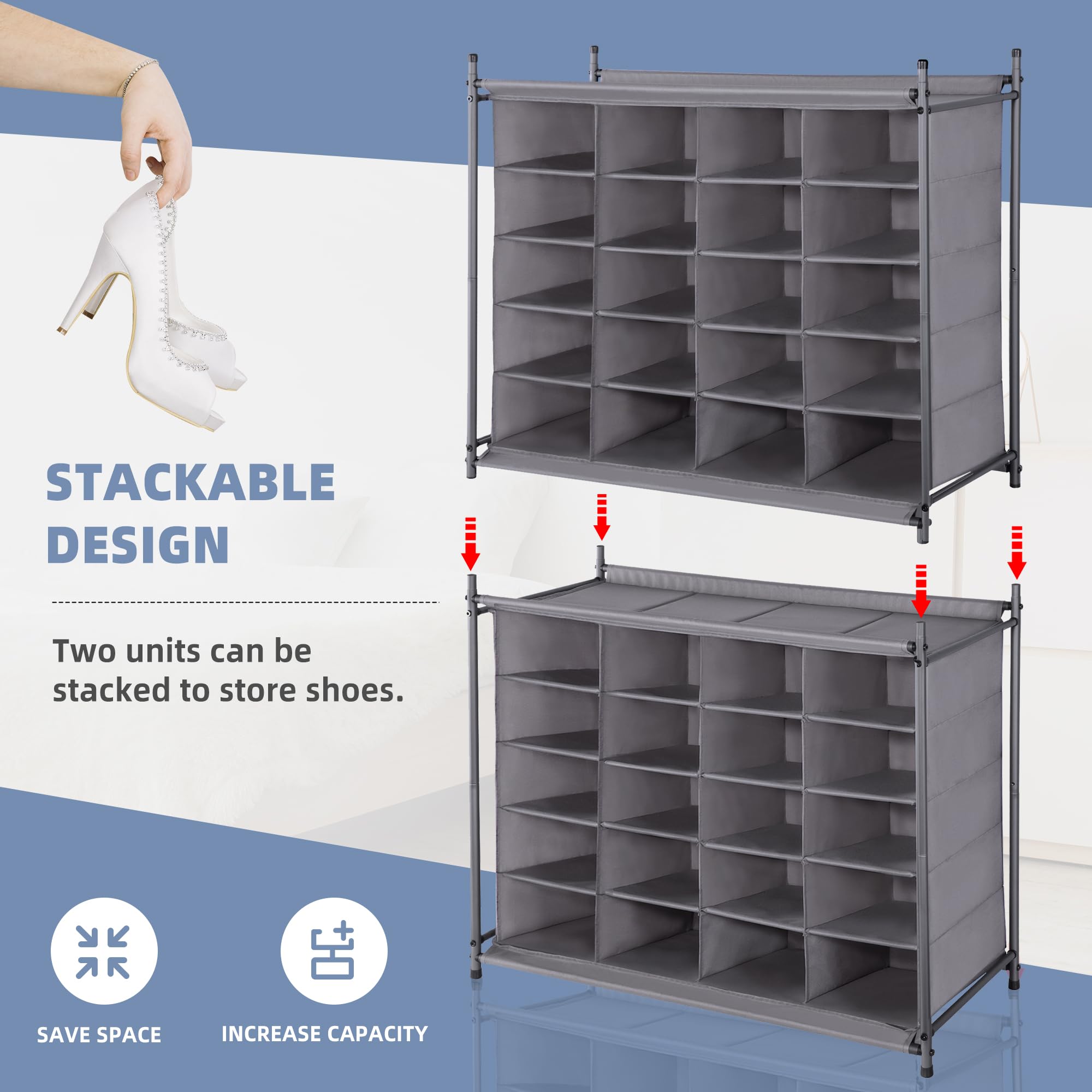 STORAGE MANIAC meuble placé dans entrée organise chaussures rapidement
