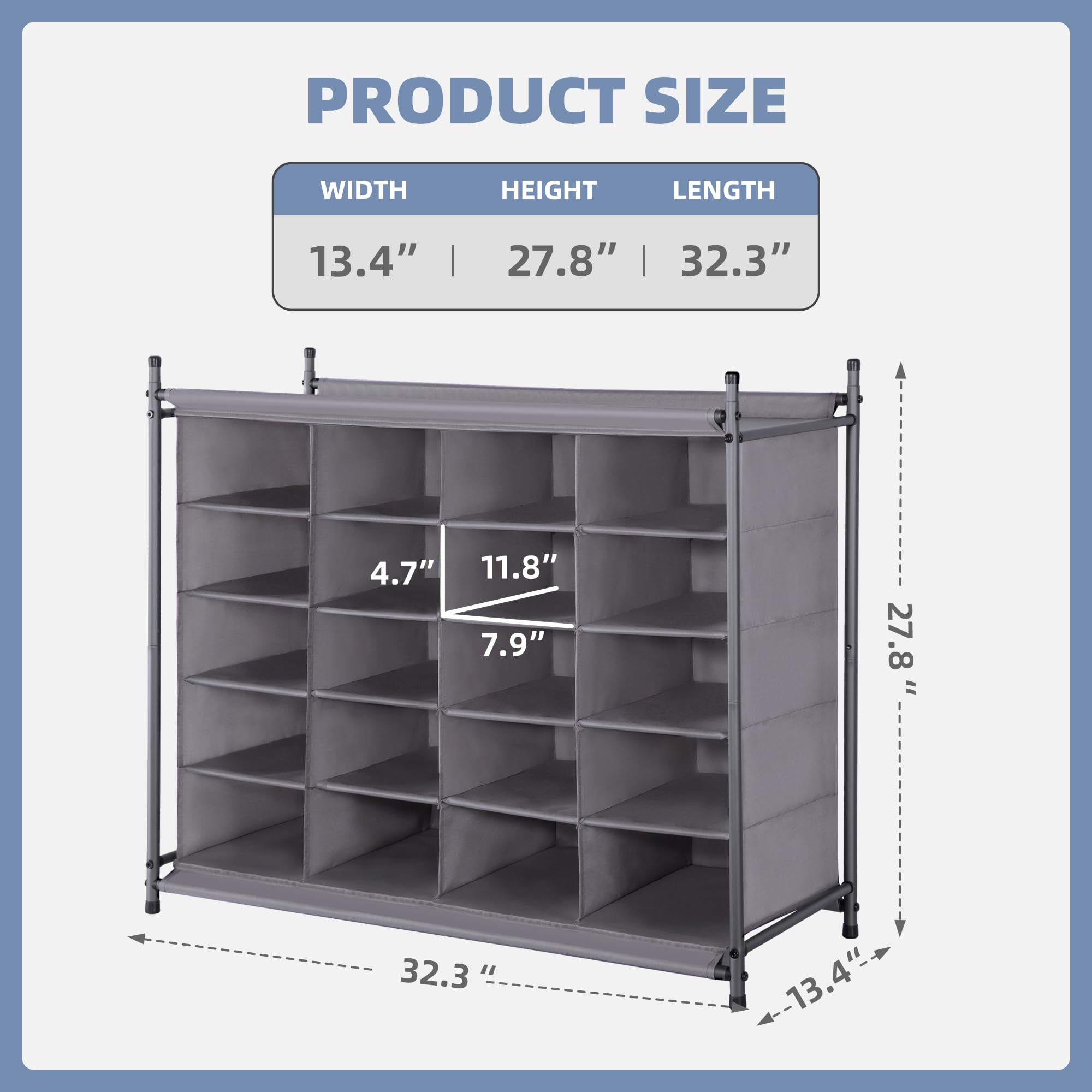 STORAGE MANIAC intérieur d'un casier montrant chaussure bien rangée