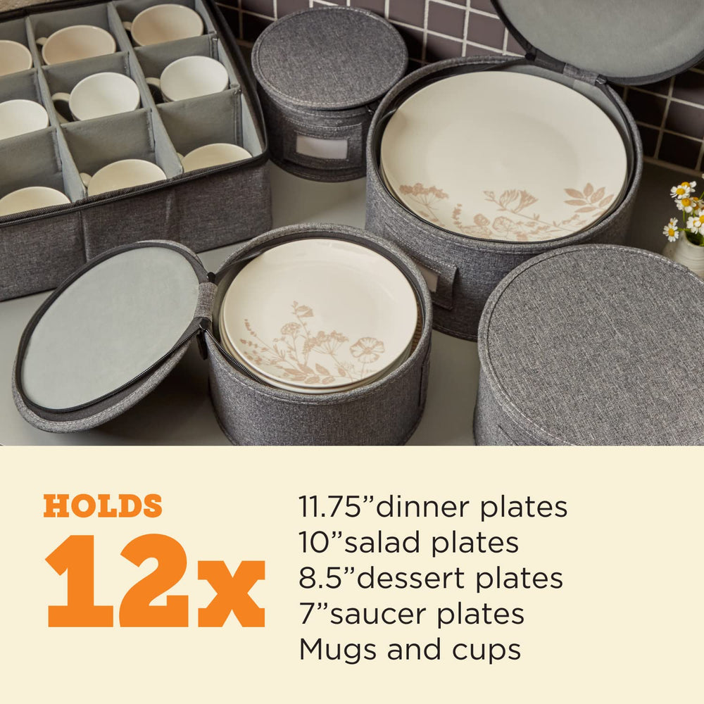 storageLAB supports pour assiettes 11¾, 10, 8½ et 7 pouces organisés
