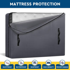 StorageRight fermeture éclair bidirectionnelle ouverte facilitant l'insertion du matelas