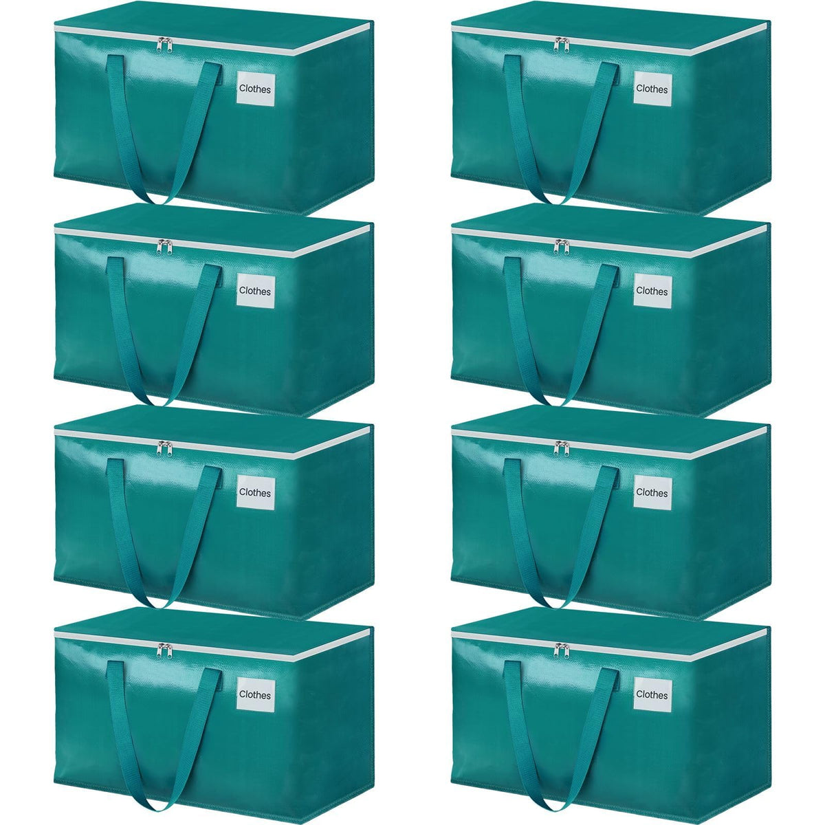StorageRight vue avant du sac vert plein, solution de transport organisée