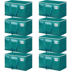 StorageRight vue avant du sac vert plein, solution de transport organisée
