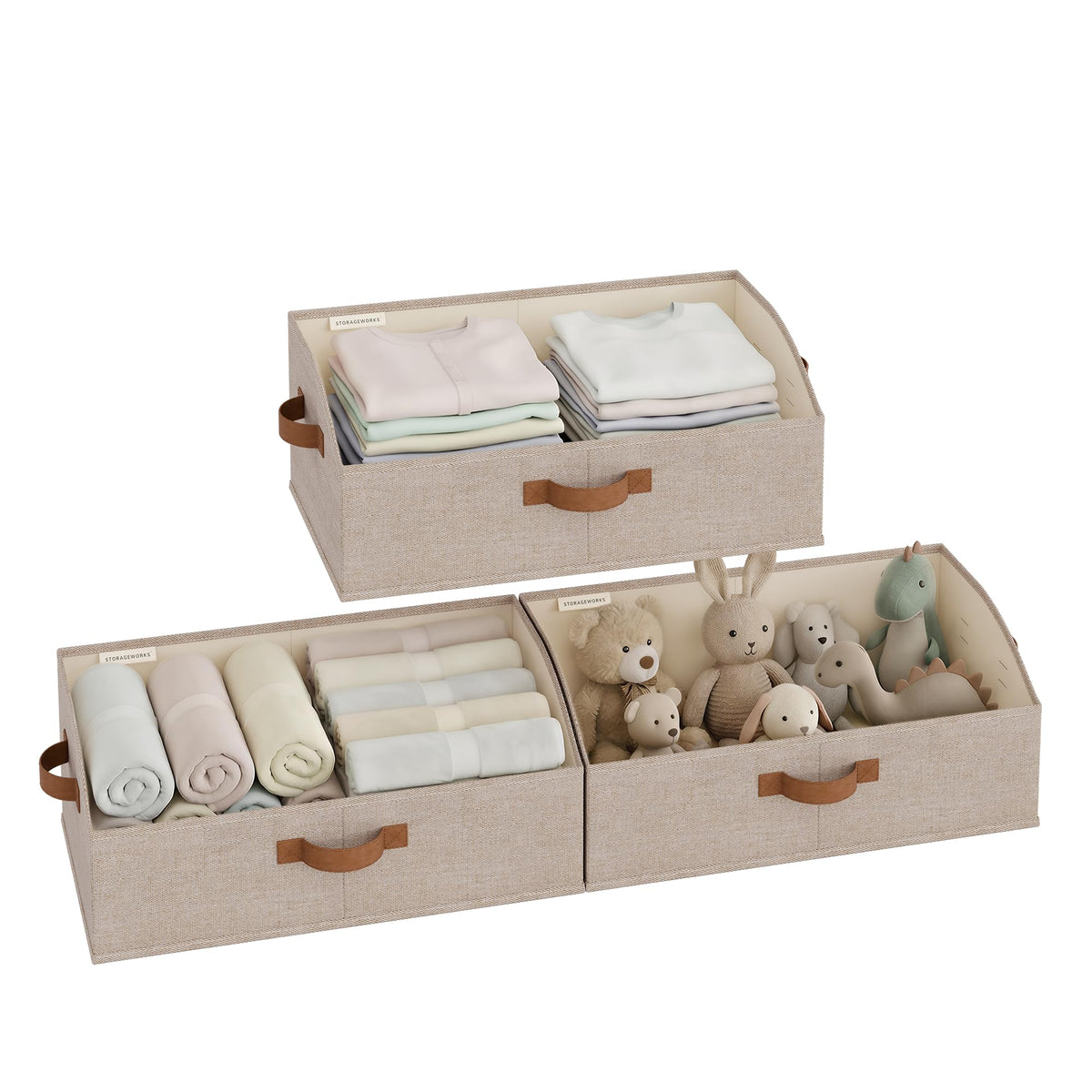 StorageWorks bac trapézoïdal face visible, accès rapide au contenu