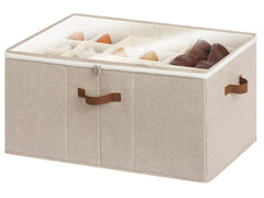 StorageWorks boîte face avant taupe montrant capacité et finition protectrice