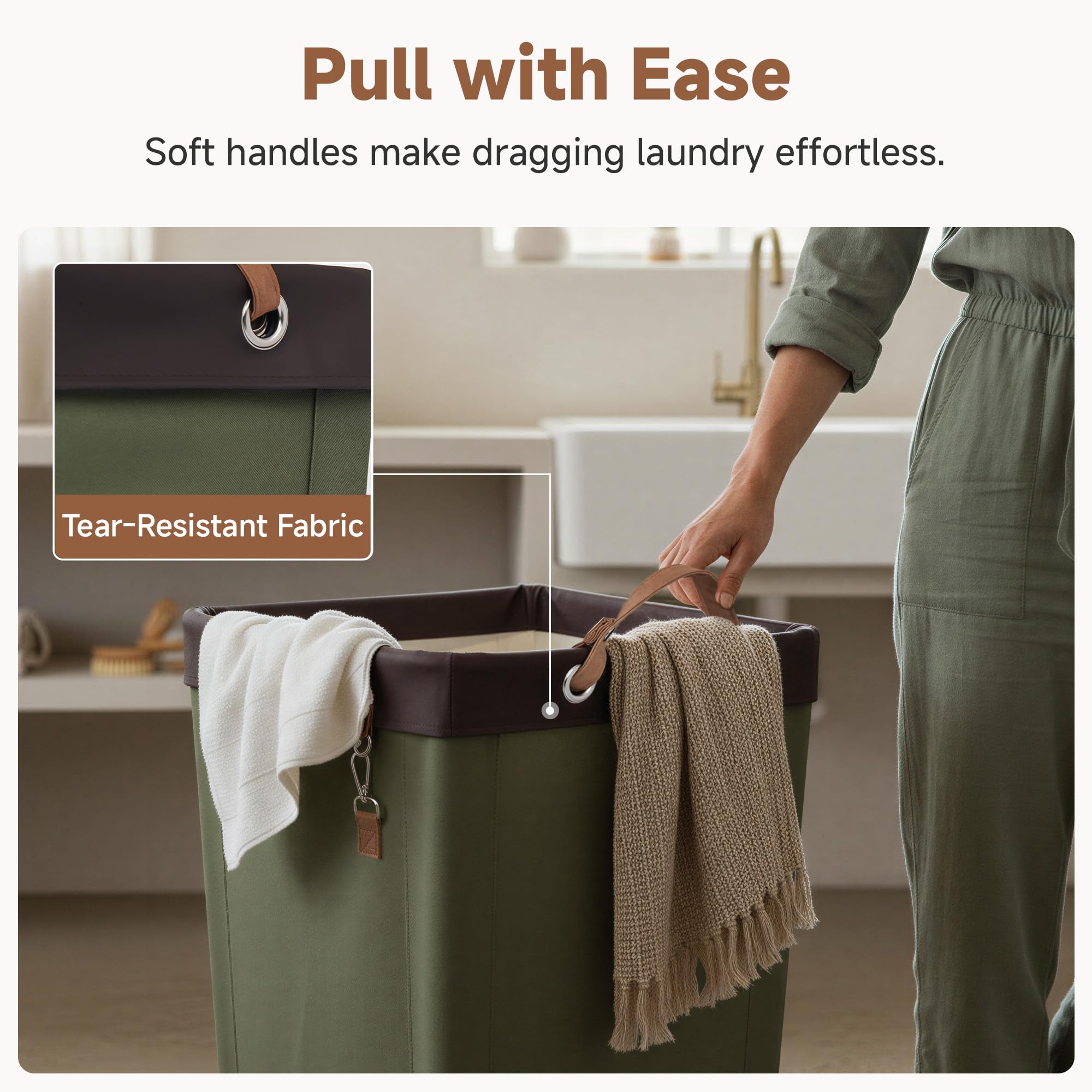 StorageWorks cadre métallique solide garantissant stabilité et maintien du linge chargé