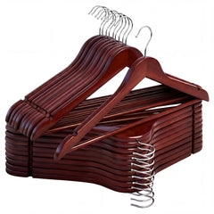 StorageWorks pack de 20 cintres bois massif pour rangement durable